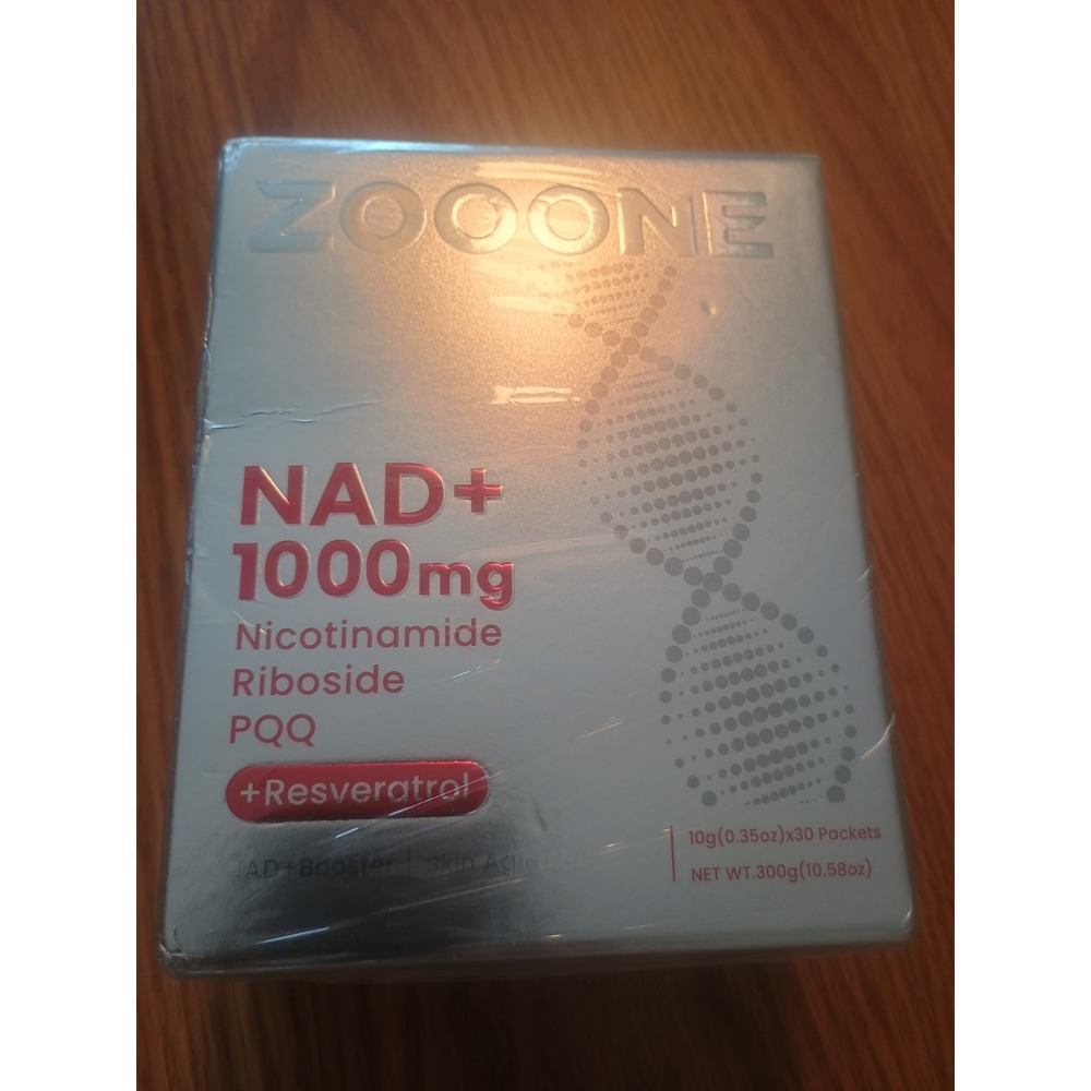 ZOOONE NAD+ 1000mg Nicotinamide Riboside PQQ with Resveratrol, 30-Pack